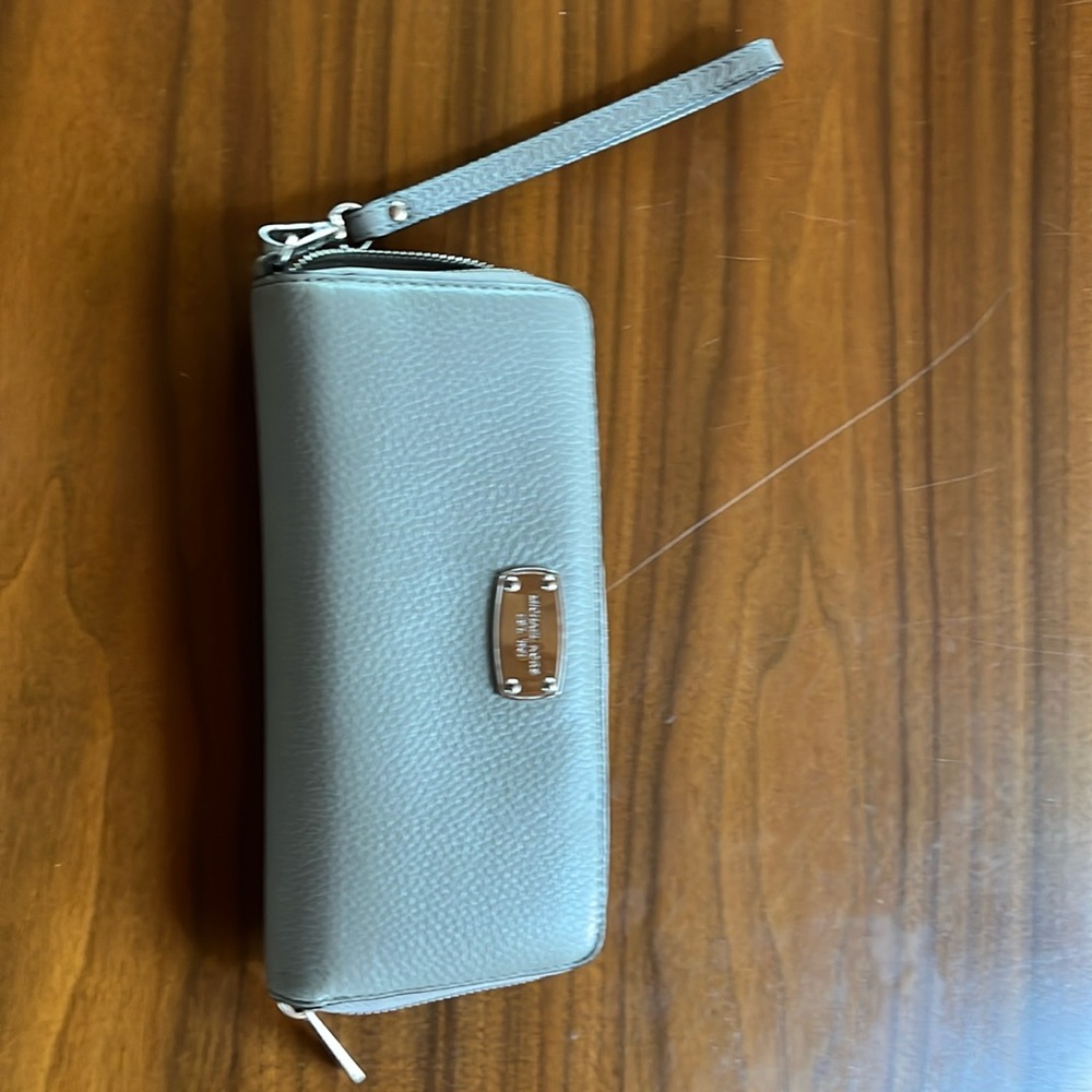 Authentic Michael Kors grey wristlet/wallet